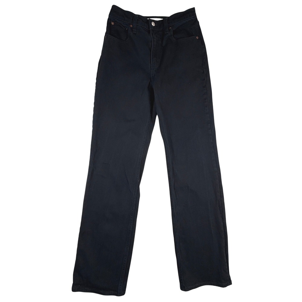 Abercrombie & Fitch Black High-Rise Straight Leg Jeans